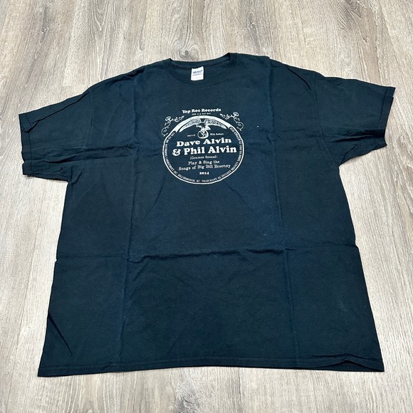 Gildan Other - Gildan Heavy Mens 2XL Black Dave Alvin Phil Alvin Yep Roc Records Concert TShirt